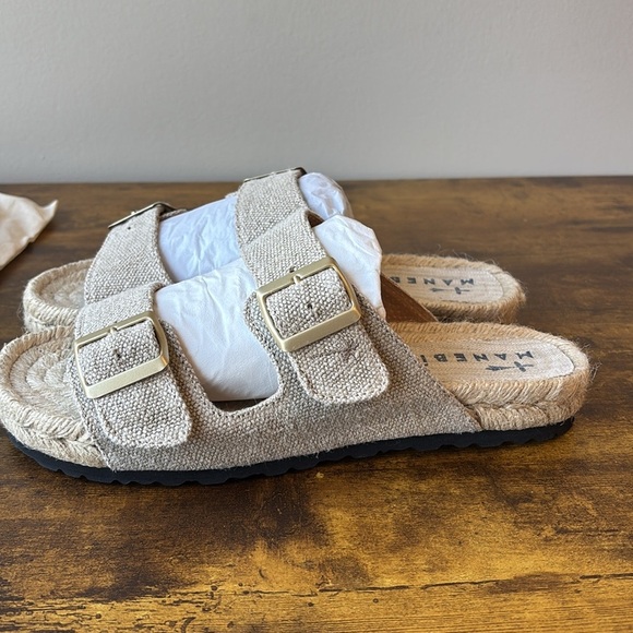 Manebi Beige Sandals with Buckle 40 NWOT - Picture 3 of 8